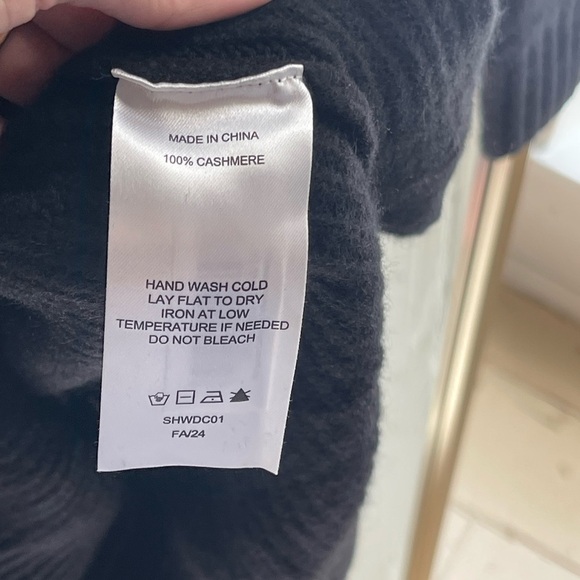 Quince NWT Black 100% Mongolian Cashmere Fisherman Maternity Sweater Dress Med - Picture 8 of 12